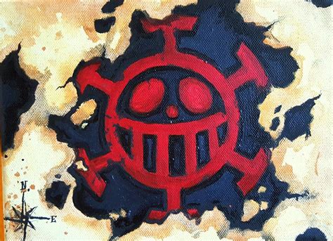 Heart Pirate Flag Heartpirate Onepiece Painting Pirate Flag Art