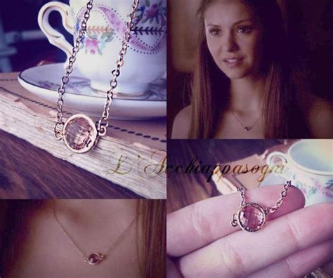 The Vampire Diaries Elena Gilbert Peach Connector Collier Etsy Vampire Diaries Jewelry