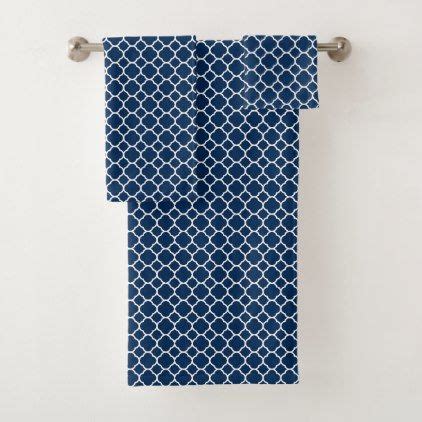 Find plush towels to help you dry off when you shop at sears. Navy Blue Quatrefoil Bath Towel Set | Zazzle.com | Bath ...