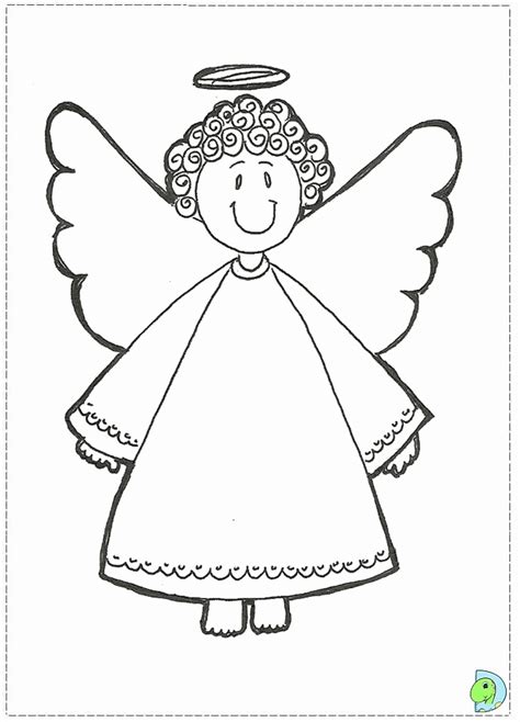 Angel Coloring Page Christmas Simple Coloring Home