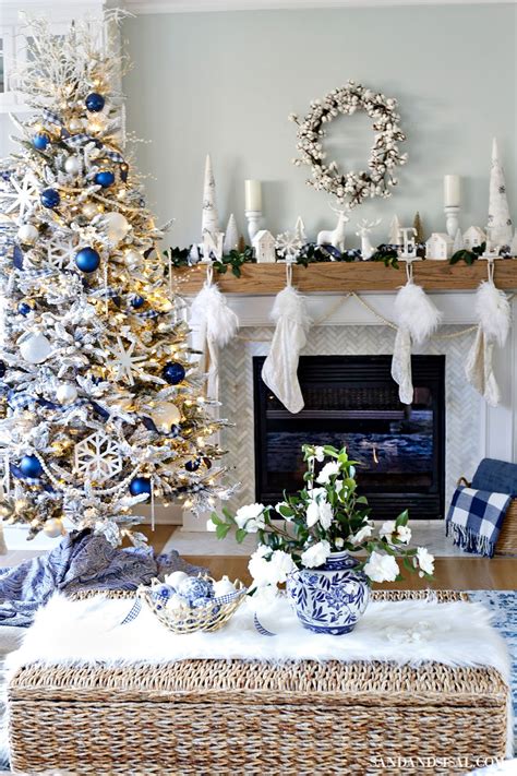 Coastal outdoor christmas decorations 2020 silver. A Very Merry Blue Christmas Tour - Sand and Sisal | Blue ...