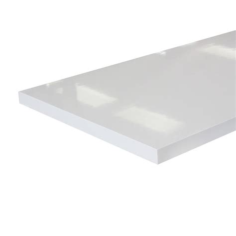 Hdg 8 Ft Laminate Countertop Glossy White With Abs Edge The Home