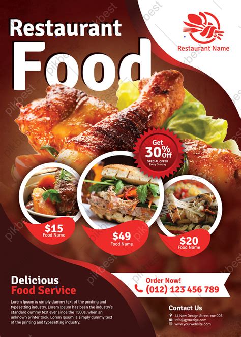 Restaurant Food Flyer Design Psd Free Download Pikbest