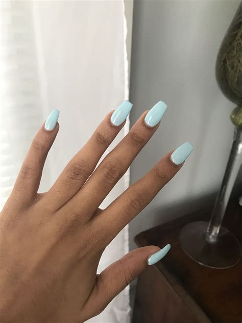 Baby Blue Coffin Nails Blue Coffin Nails Simple Acrylic Nails Blue