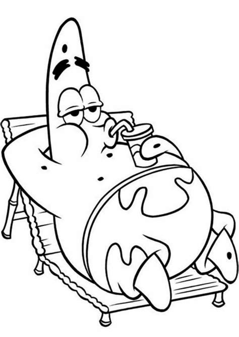 Free Coloring Pages Patrick Star Clip Art Library