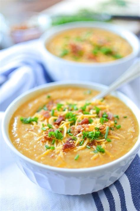 This easy broccoli salad is the best kind of salad for potlucks, parties and family. Creamy Sweet Potato and Cauliflower Soup | Recipe in 2020 ...