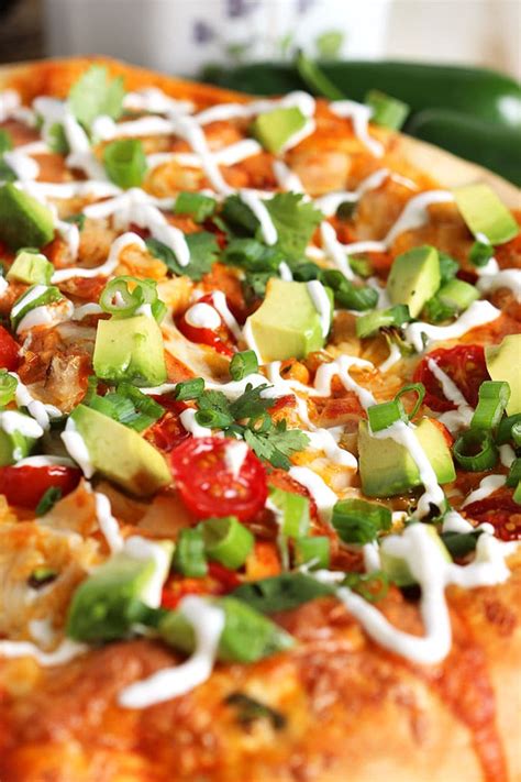 The chicken has a mayonnaise coating and it taste amazing. Easy Chicken Enchilada Pizza Recipe - The Suburban Soapbox