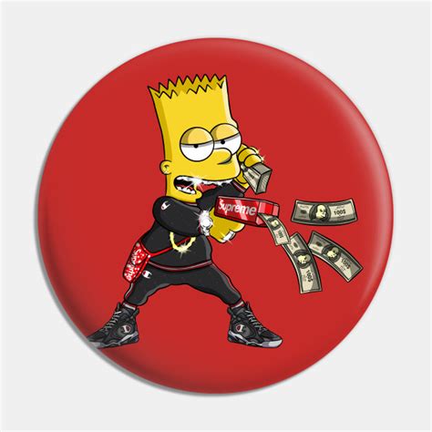 Dope Bart Bart Simpson Pin Teepublic