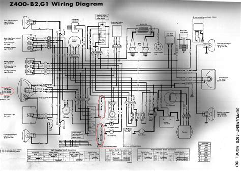 Have you ever tried to follow the oem black and white wiring diagrams? kz400.com
