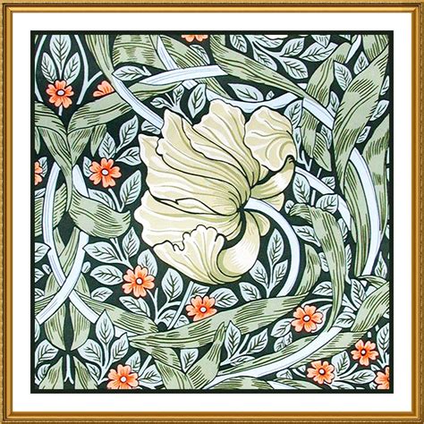 Pimpernel By Arts And Crafts Movement Founder William Morris Counted C