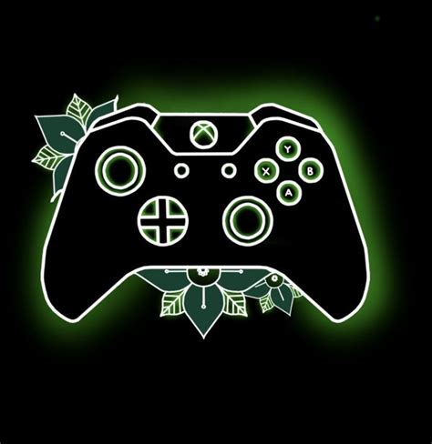 Xbox Controller Xbox One Green Game Flowers Glow Dark Iphone