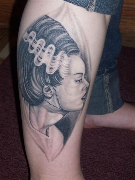 Ashleys Bride Of Frankenstein Tattoo Olde Town Tattoo St Cloud Mn Frankenstein Tattoo