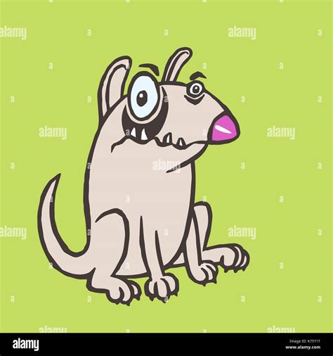 Cartoon Evil Dog Funny Cartoon Fur Cool Character Bull Terrier