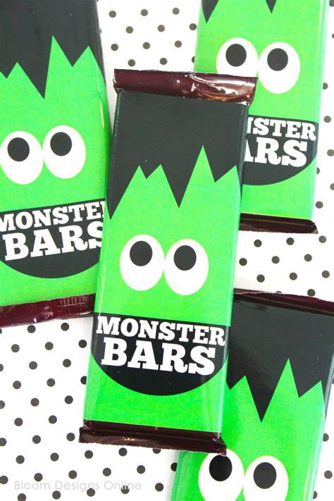 By becoming a subscriber to pazzles craft room you will have access to this project as well as hundreds of other projects, thousands of cutting files, and so much more! Monster Candy Bar Wrappers | Halloween candy bar ...