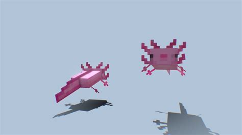 Minecraft Axolotl Model Texture Minecraft Axolotl Download Free 3d