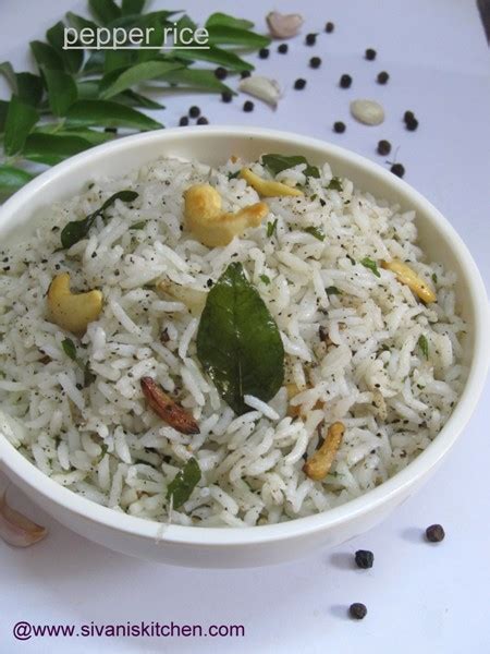 Pepper Rice Recipe Miriyala Annam Milagu Sadam