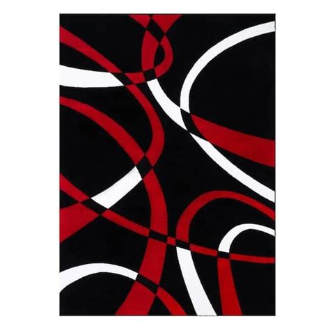 Luxe Weavers Victoria Collection Red 8x11 Modern Abstract Geometric