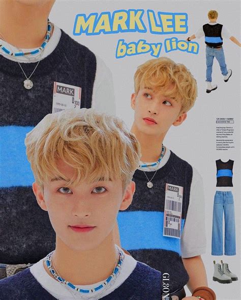 Mark Lee Cute Poster Retro Poster Typography Magazine Nct 127 Mark