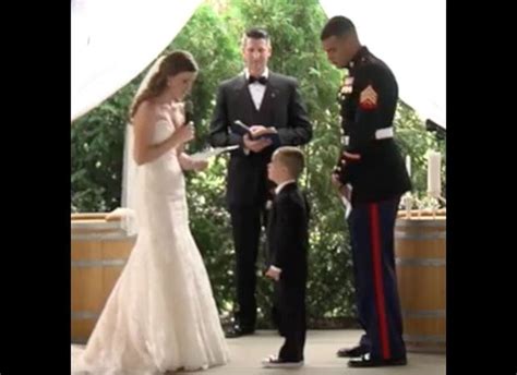 Watch Marines Son 4 Bursts Into Tears Hugs New Stepmom At Upstate Ny Wedding