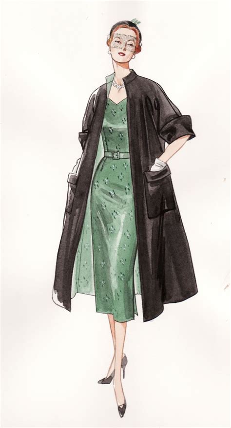 Vintage Vogue Sketch By Lamont Oneal Retro Fashion Women Vintage