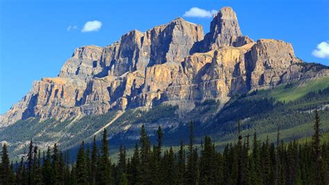 Castle Mountain Is Located Within Banff National Park In The Canadian