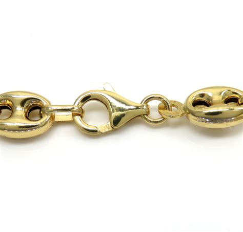 14k Yellow Gold Gucci Puff Link Chain 24 Inches 800mm