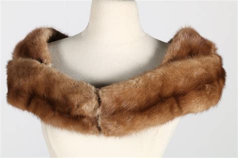 vintage ermine fur cape fox fur collar and mink fur collar ebth
