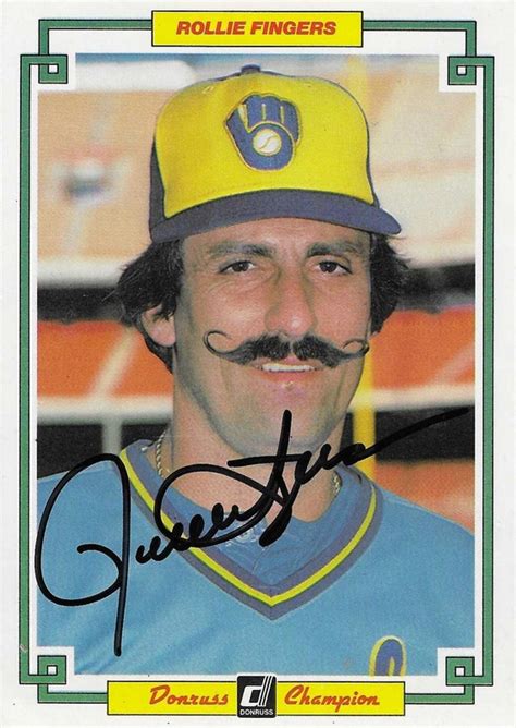Rollie Fingers Hall Of Fame Milwaukee Brewers Signed 35x5 Etsy
