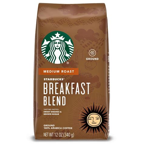 Starbucks Medium Roast Ground Coffee Breakfast Blend 100 Arabica 12 Oz Bag