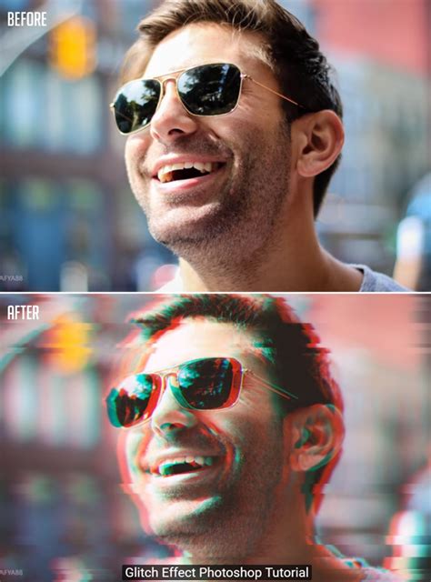 15 Best Glitch Effect Photoshop Tutorials And Ps Actions Graphic Design