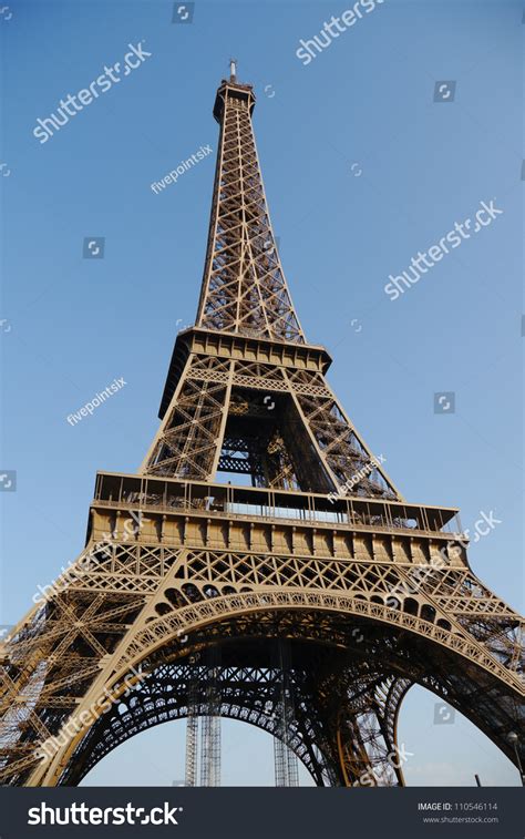 Low Angle View Eiffel Tower Paris Stock Photo 110546114 Shutterstock