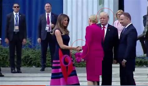 trumpshake donald trump s handshake blunder with poland s first lady watch video