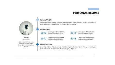 Learn how to write a a personal profile, also called a cv summary, is a short paragraph at the top of your cv or resume. Personal Resume | Free PowerPoint Template