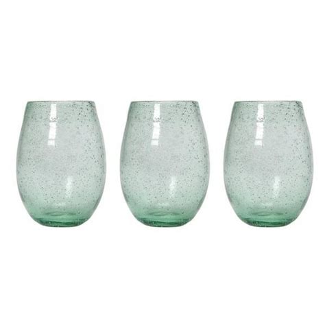 Storied Home 20 Oz Clear Tinted Bubble Drinking Glass Df6626set The