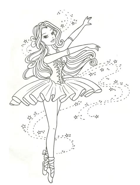 Dibujo De Barbie Bailarina De Ballet Para Colorear Dibujos Net