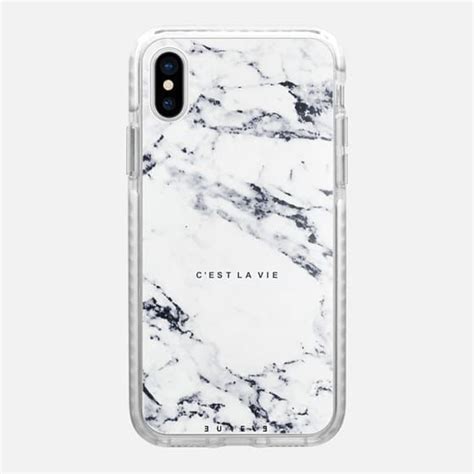 Casetify Iphone X Impact Case Cest La Vie W Marble By E U N E V