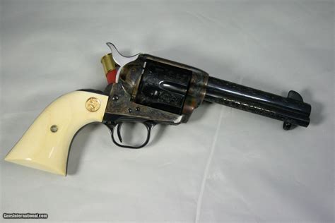 Colt Saa 45 Colt 4 34 Ivory Grips Class B Engraving Black Power