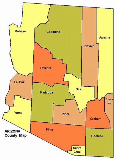 Arizona County Map Lines State Southern Cruz