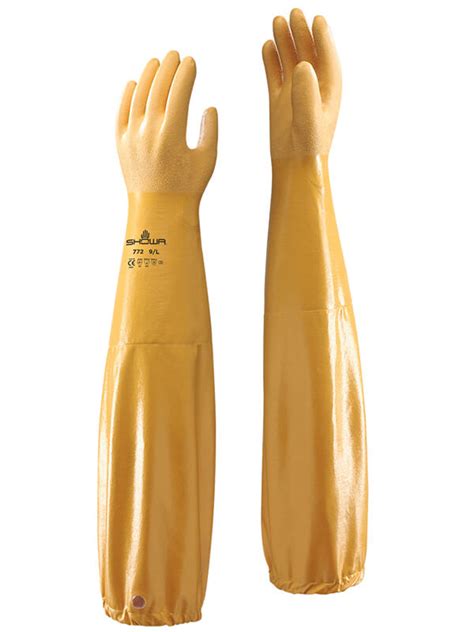 Showa Atlas 772 Gloves Yellow Chemical Safety Extended Gloves