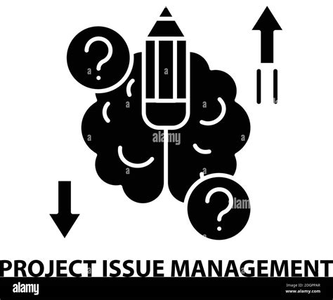 Project Issue Management Icon Black Vector Sign With Editable Strokes