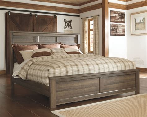 Juararo Dark Brown California King Panel Bed Ez Furniture Sales