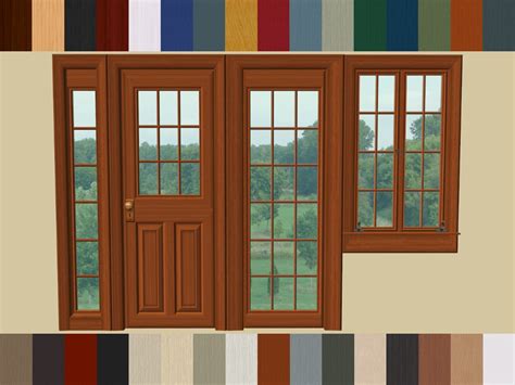 Mod The Sims Paneled Doors And Windows Set By Raynuss Recoloured