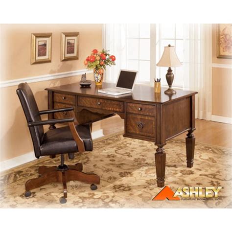 H527 27 Ashley Furniture Hamlyn Desk Medium Brown Finish