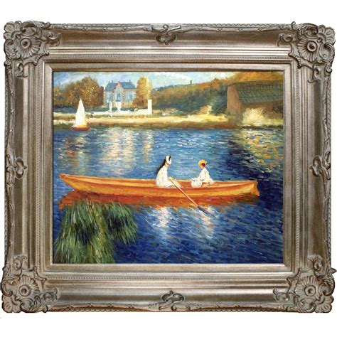 Tori Home Boating On The Seine By Pierre Auguste Renoir Framed Original