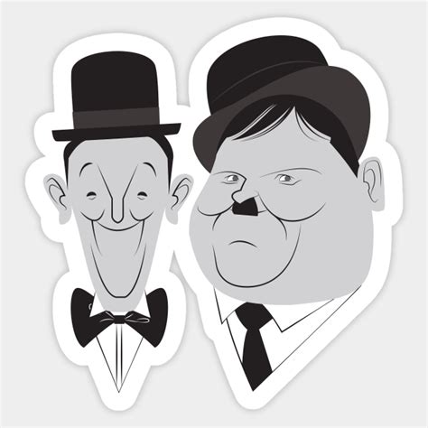 Laurel And Hardy Funny Masters Laurel And Hardy Sticker Teepublic