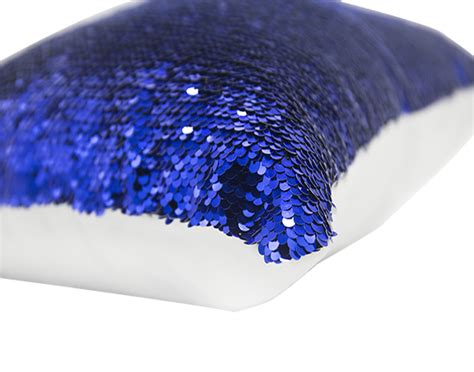 Sublimation Square Flip Magic Sequin Pillow Cover （blue） Sublimation