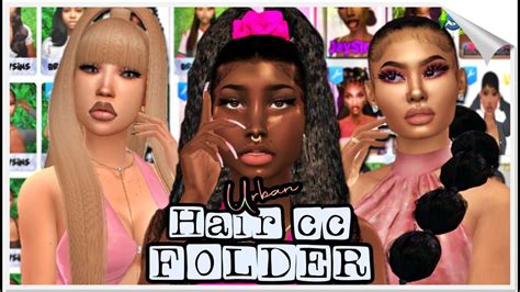 Female Urban Hair Cc Folder 2021 The Sims 4 Youtube