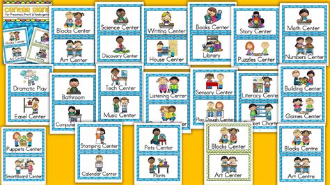 Center Signs For Preschool Prek And Kindergarten Classrooms