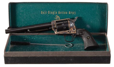 Early 2nd Gen Colt Single Action Army Revolver With Box Rock Island