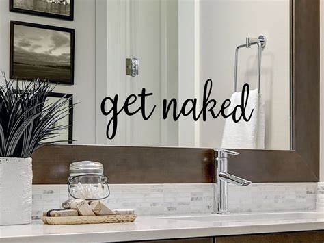 Get Naked Mirror Decal Mirror Sticker Get Naked Decal Etsy